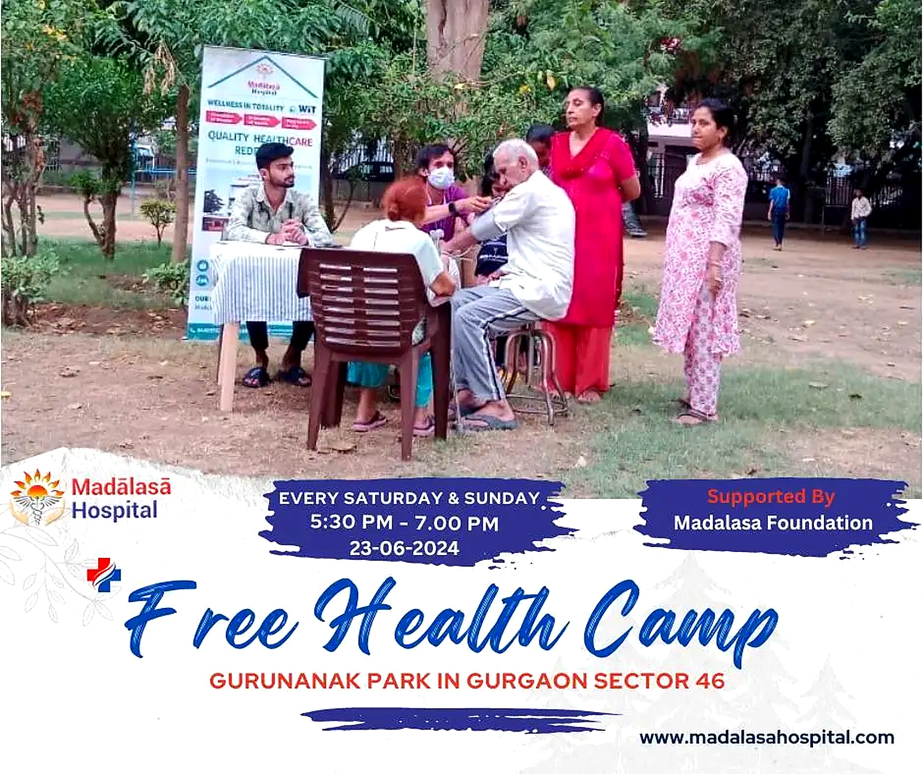 Madalasa Foundation medical team serving the community at a free health camp